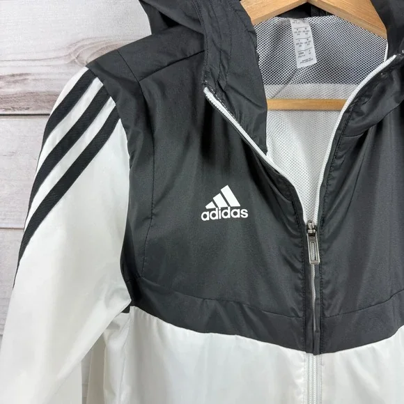 Adidas AFS Tiro Windbreaker Black/White Size XS Full Zip Jacket - Picture 4 of 10